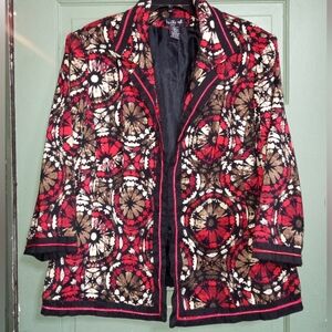 Elegant Multicolor Patterned Blazer